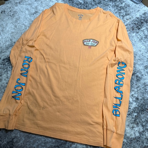 Billabong Other - Billabong Ron Jon Surf Shop Long Sleeve Graphic T-Shirt Mens XL Orange Peach